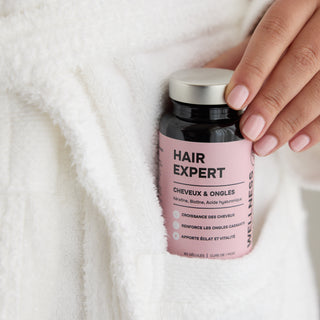 BOX Cheveux HAIR EXPERT – Force, Pousse & Hydratation: Compléments Capillaires + Shampoing Expert Pour Cheveux Sublimés de l’Intérieur et de l’Extérieur – Résultats Visibles Dès 3 Semaines – Made in France