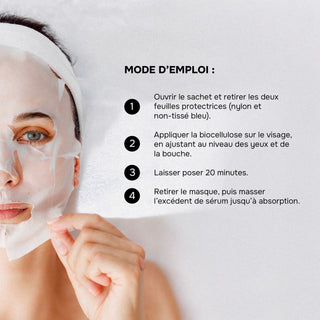 MASQUE VISAGE COLLAGÈNE ÉCLAT – Collagène & Acide Hyaluronique, Aloe Vera – Repulpant, Apaisant & Éclat Immédiat – Made in France