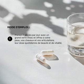 EXPERT COLLAGÈNE MARIN – Types I & II avec Acide Hyaluronique & Vitamine C – Haute Absorption – Peau, Cheveux, Ongles & Articulations – Gélules Végétales  – Made in France